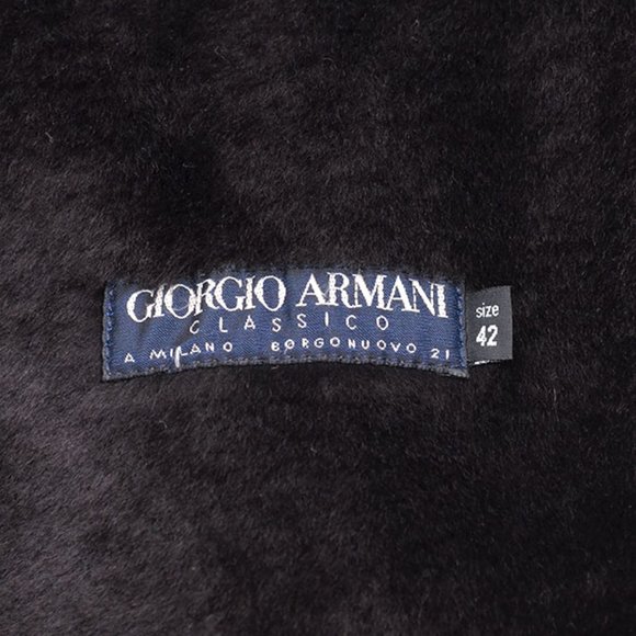 Giorgio Armani Italy Lamb Leather Shearling Jacket Coat Small Size 42 / US 6 - Picture 4 of 7